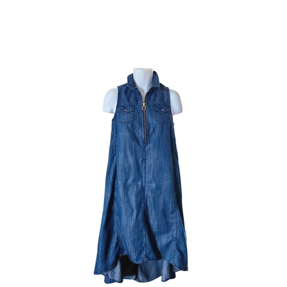 INC International Concepts Blue Zip-Front Maxi Dress - Picture 2 of 9